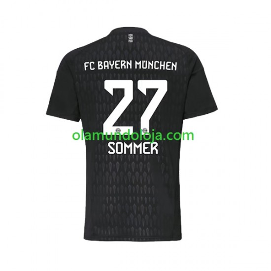 Camisola Bayern de Munique Yann Sommer 27 Guarda-redes Homem Equipamento Primeiro 2023-2024 Manga Curta